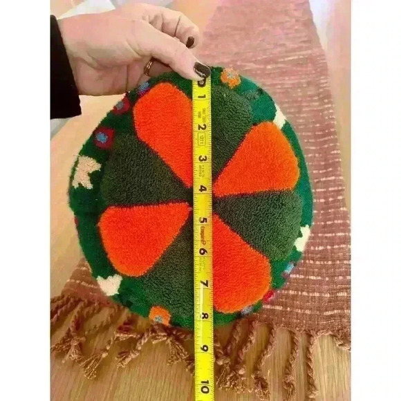 Handmade Needle Punch Drawstring Bucket Bag - Picture 7 of 10